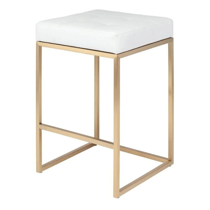 Take Me Home White Stainless Steel Pipe Counter Stool Q5