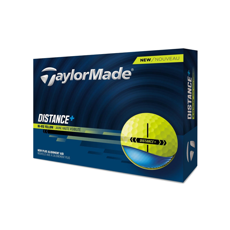 TaylorMade Distance+ Golf Balls, Yellow, 12-pk B9