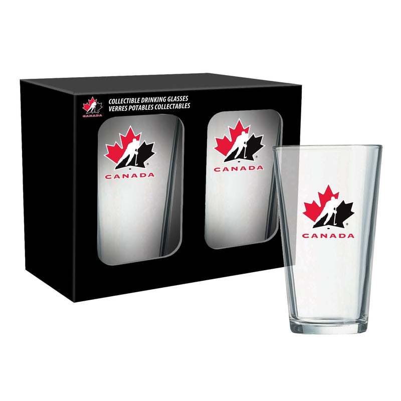 Team Canada Hockey Mixing Pint Glass Box Set, 2-pk, 16-oz L3