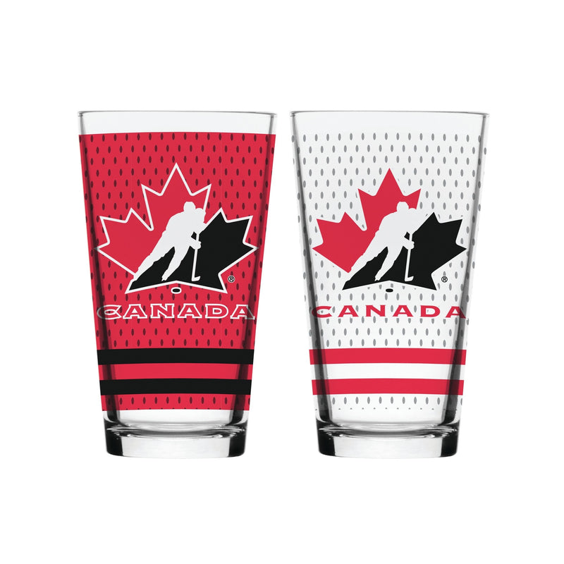 Team Canada/Hockey Canada Mixing Pint Glass Set, 16-oz, 2-pk X7