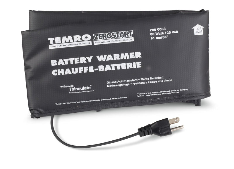 Temro Zerostart 2800063 Battery Warmer/Blanket, 80W, 36-in A2