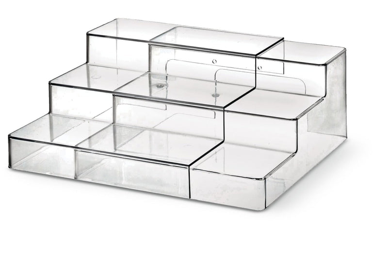 The Home Edit by iDESIGN Clear 3-Tier Expandable Organizing Storage Shelf D9
