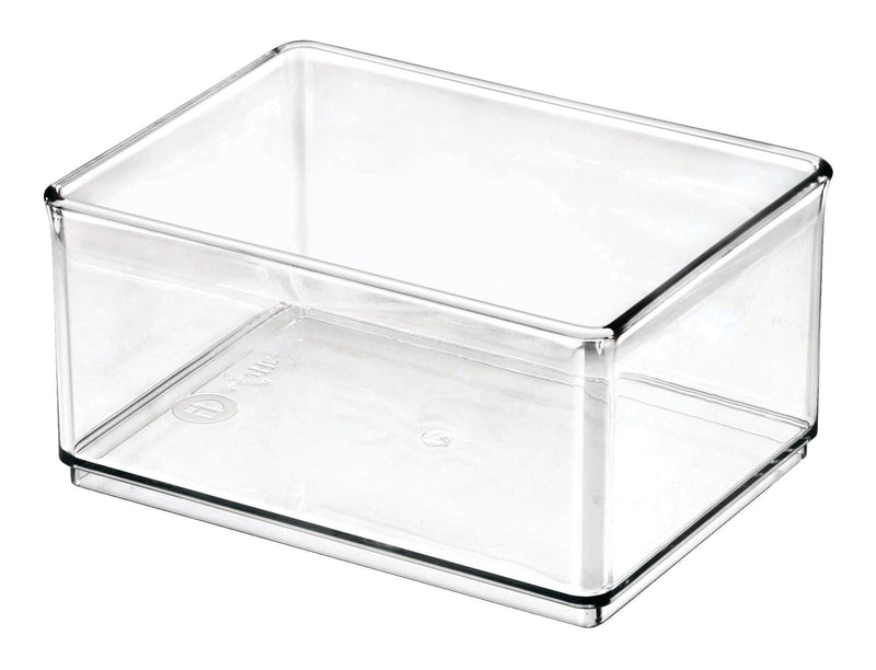 The Home Edit by iDESIGN Clear Stackable Medium Shallow Organizing Storage Bin, 1.2-L Q1
