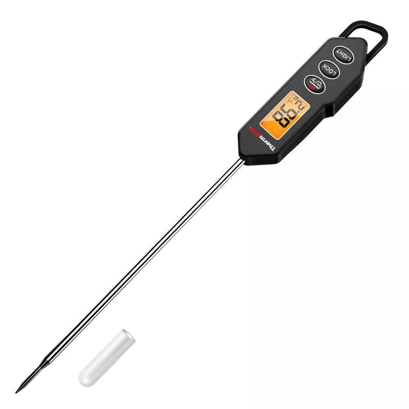 ThermoPro Digital Instant-Read Food & Meat Thermometer with Built-in Magnet & Hook, Black N2