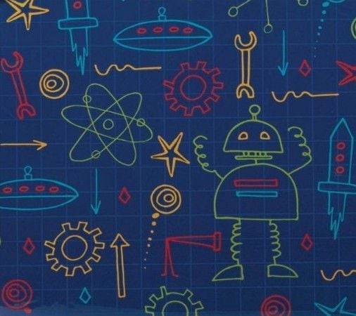 Thermos Kids Standard Insulated Soft Reusable Lunch Bag, Robot Doodles I2