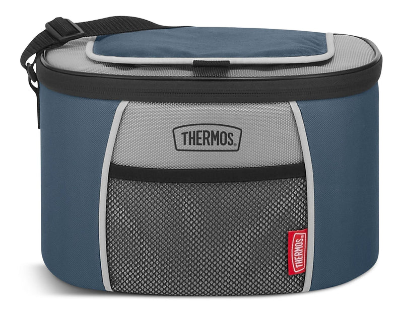 Thermos Soft Cooler with Shoulder Strap, 6-Can Capacity, Blue, PVC-Free E9