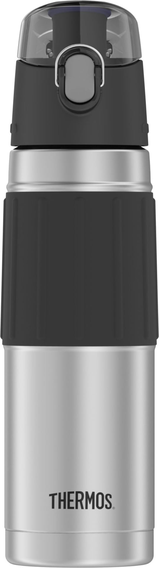 Thermos Stainless Steel Water Bottle, 530-mL, Black, with Push Button Lid R2