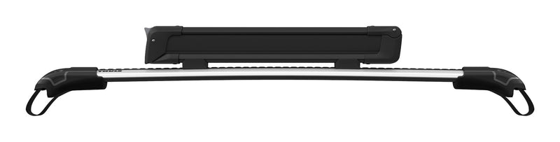 Thule SnowPack Stainless Steel Roof Top Mount Ski/Snowboard Rack, Large, Black, 2-pc N7