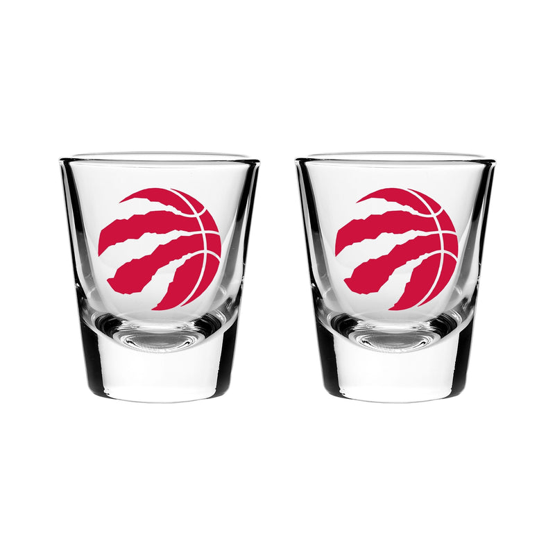 Toronto Raptors Heavy Base Shot Glass Set For NBA Basketball Fans/Collectors, 2-oz, 2-pk T1