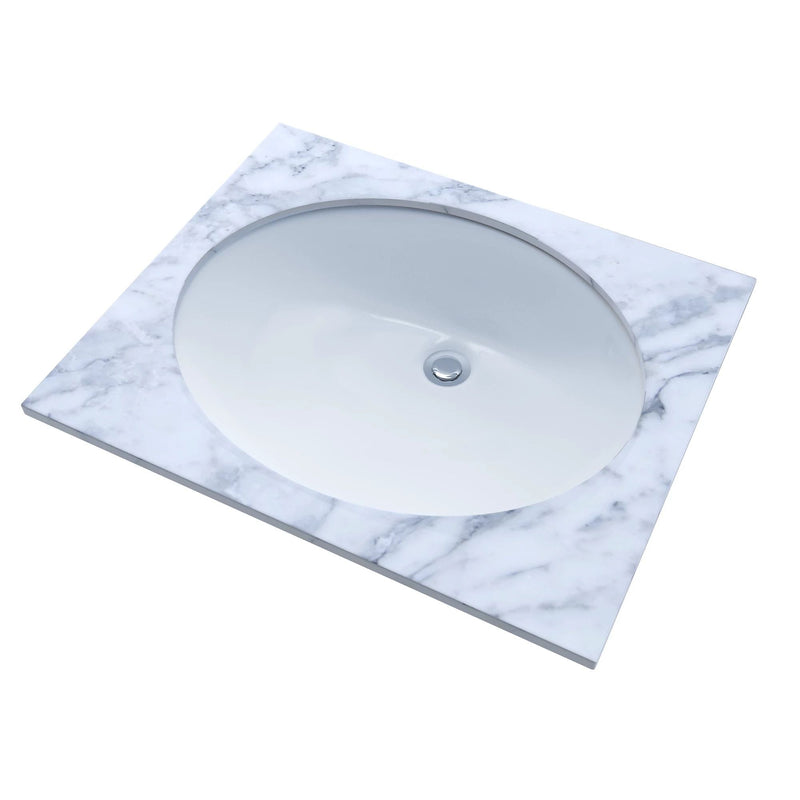 Toto 17x14-in Oval Vessel Cotton Undercounter Sink/Lavatory T2