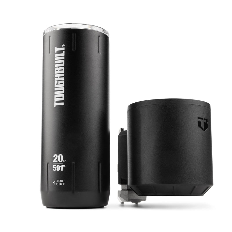 ToughBuilt StackTech Stainless Steel Tumbler & Holder, 20-oz C4