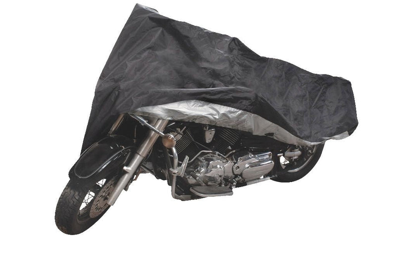Tripel Premium Polyester Motorcycle Cover, Black, Medium H3
