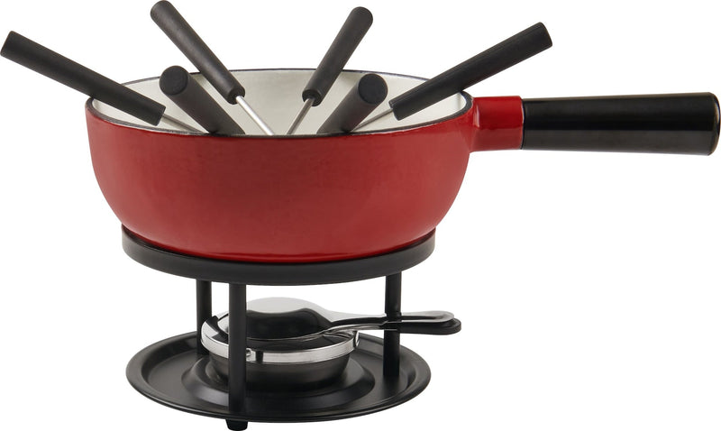 Trudeau Cast Iron Cheese Fondue Burner, Red M9