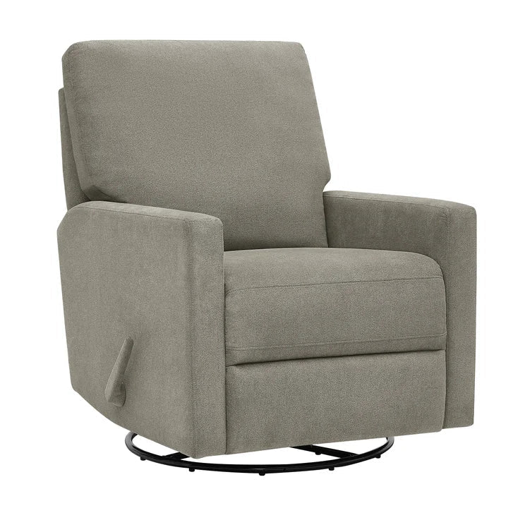 True Innovations Paxley II Grey Fabric Swivel Glider Recliner U4