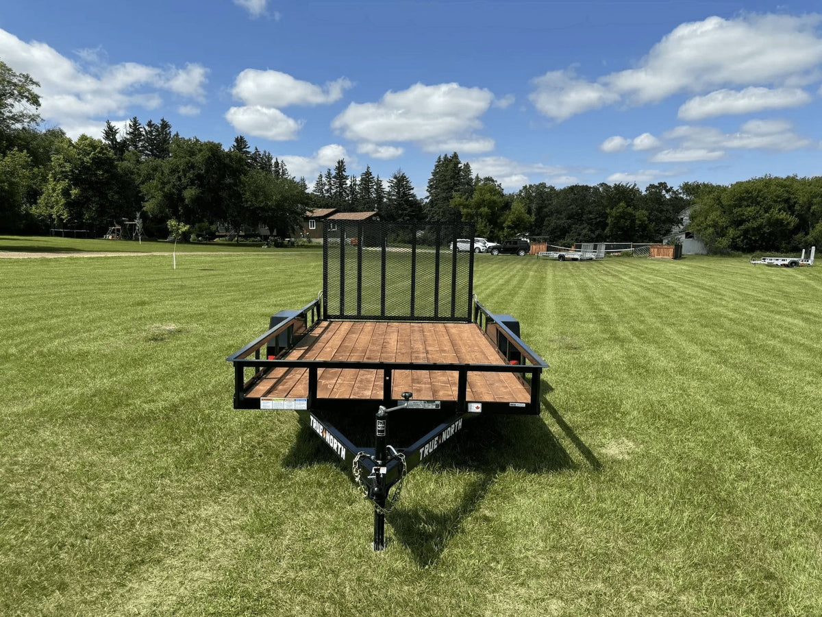 True North 77-in x 12-ft Utility Trailer With Gate, Black