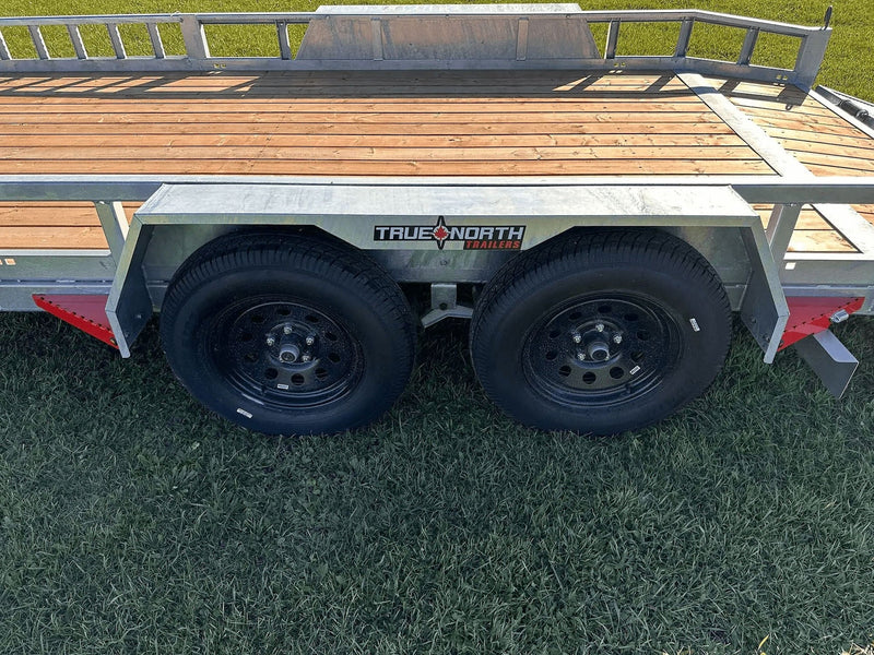 True North 83-in x 16-ft Tandem Axle Utility Trailer, Galvanized G9