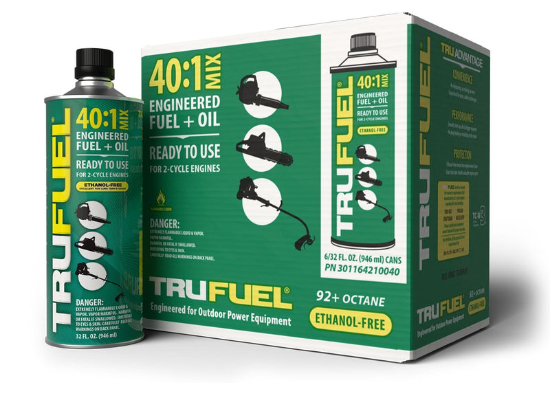 TruFuel 40:1 Pre-Mixed Gas & Oil for 2-Cycle Engines, 946 ml K0