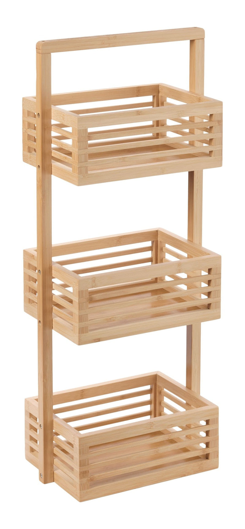 Type A 3-Tier Bamboo Basket Organizer for Bathroom Storage D5