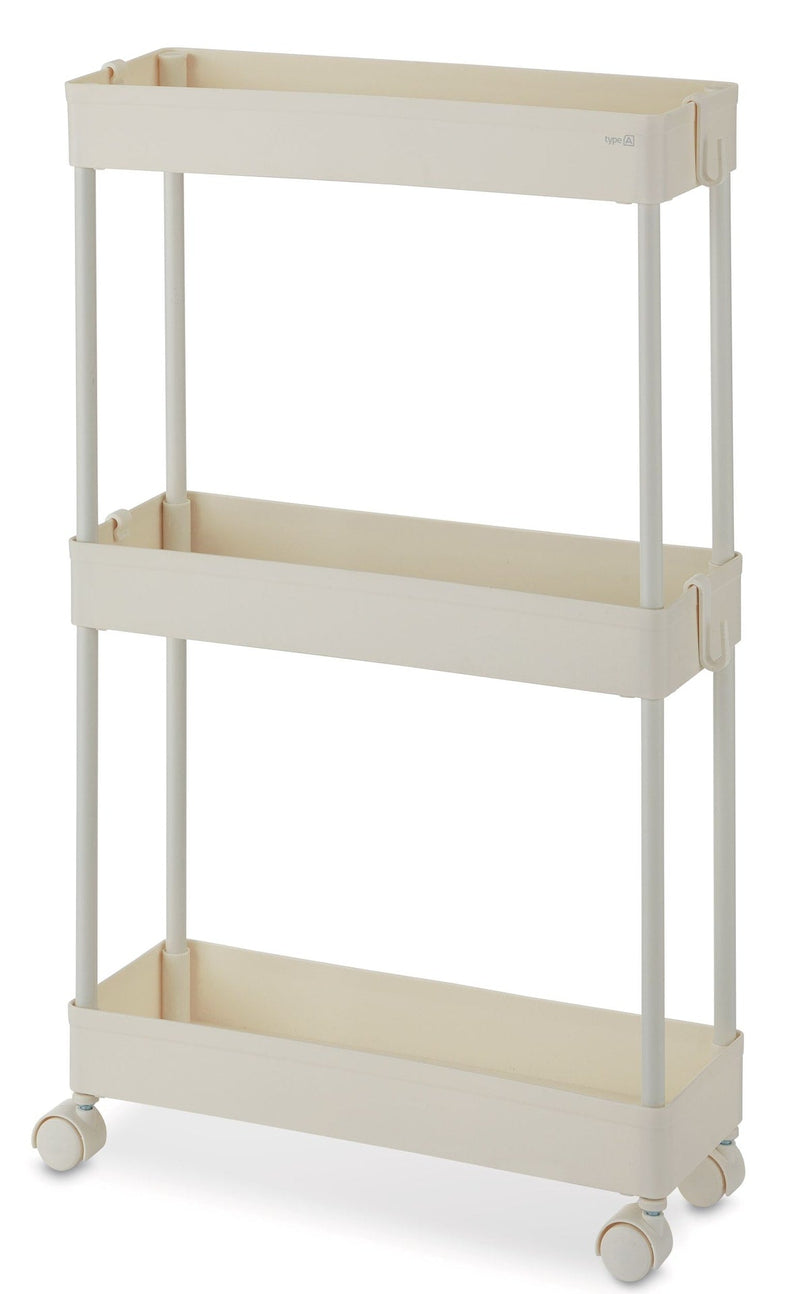 type A 3-Tier Slim Storage Cart, Lockable Wheels Z2