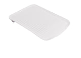 Type A Anti-Microbial Plastic Drainboard Tray For Kitchen Dish Drying Rack, White