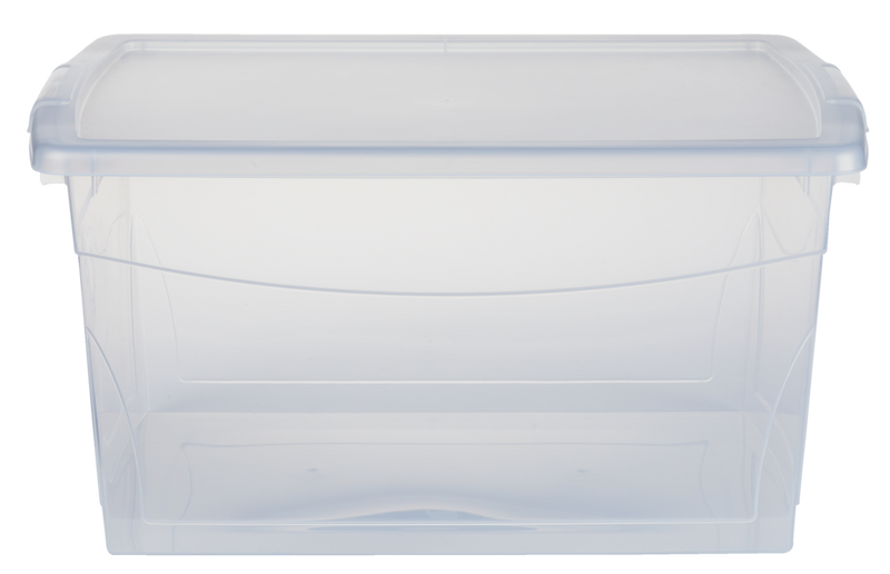 type A Clarity Transparent Storage Box with Lid, 50-L F5