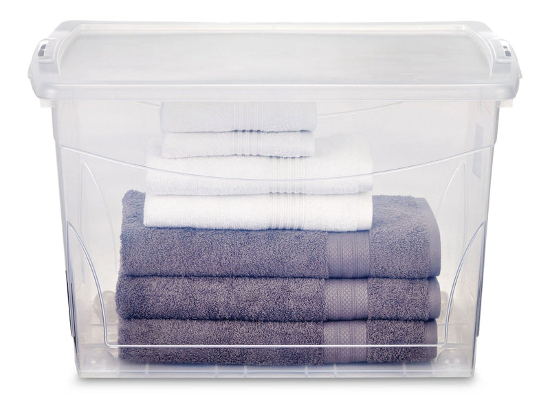 type A Clarity Transparent Storage Box with Lid, 60-L V7