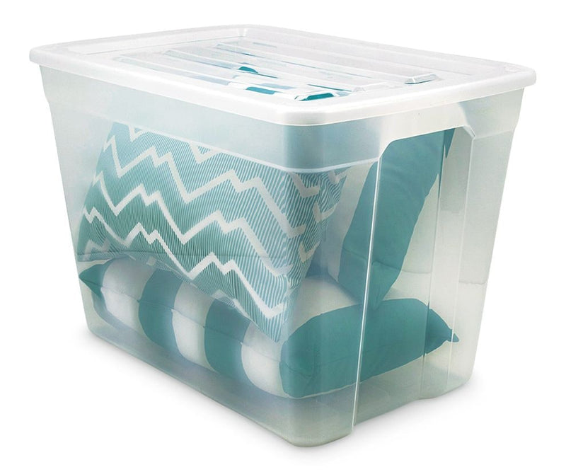 type A Clear Storage Tote, 72-L J9