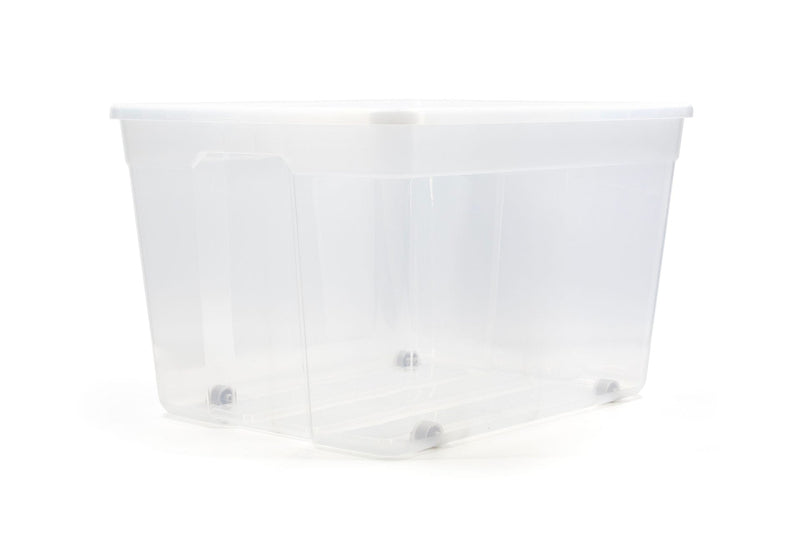 type A Clear Storage Tote with Wheels, 80-L G7