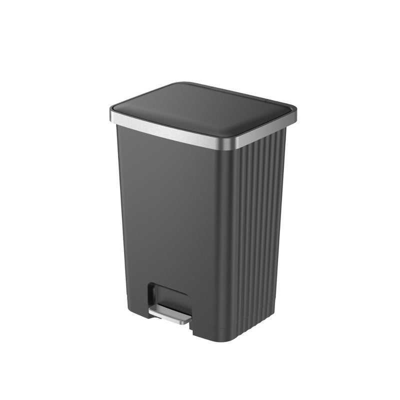 Type A Hana Resin Step Garbage Can with Soft Close Lid, 70-L E0