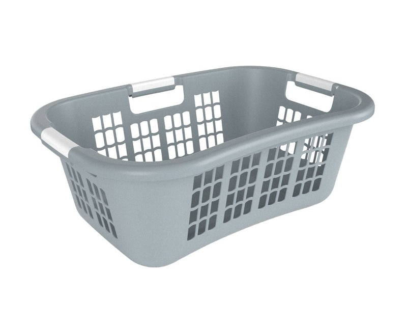 type A Hip Hugger Laundry Basket, 25.7 x 17.7 x 9.3-in, Grey A8
