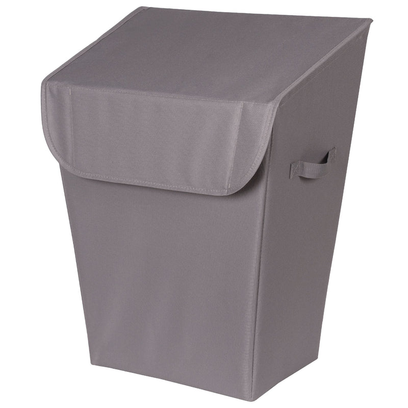 type A Laundry Hamper with Lid, 19.3 W x 12 D x 24-in H, Grey A1