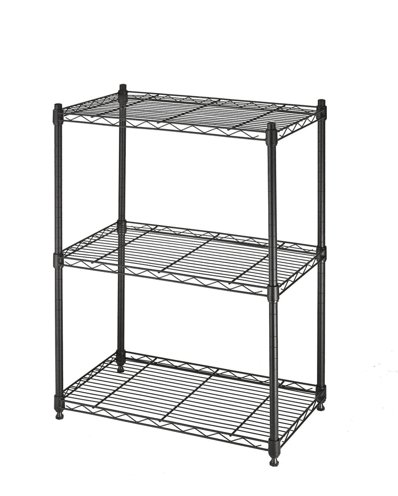 type A Metal 3-Tier Adjustable Wire Shelving Storage Unit, Black Z6