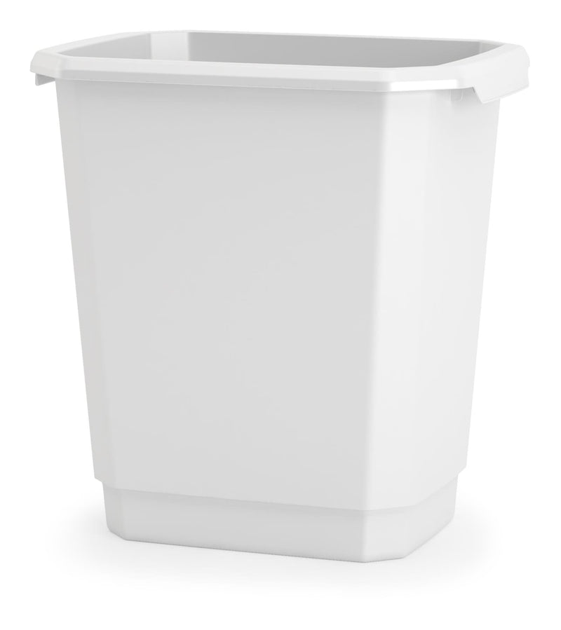 type A Plastic Open Rectangular Kitchen Garbage Can, White, 14-L J1