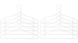 type A Plastic Slim Hangers, 10-pk
