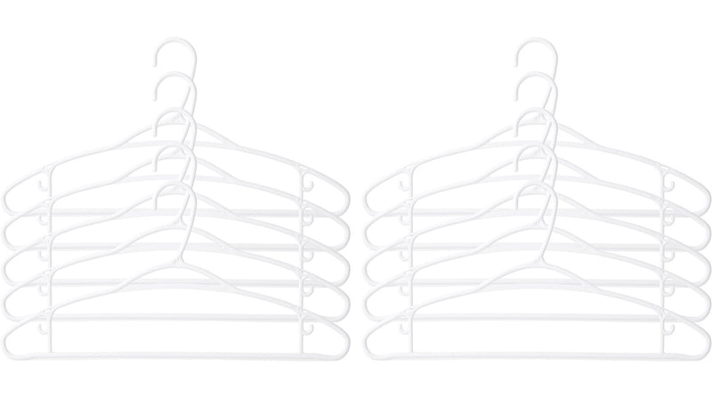 type A Plastic Slim Hangers, 10-pk T2