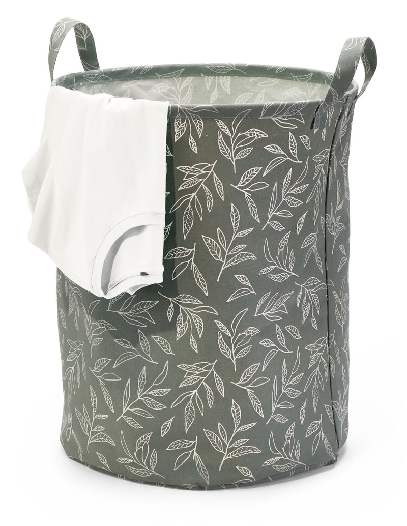 type A Prima Round Collapsible Laundry Hamper, 80-L, Botanical J2
