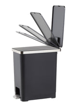 Type A Slim Black Resin Garbage Can, 15-L