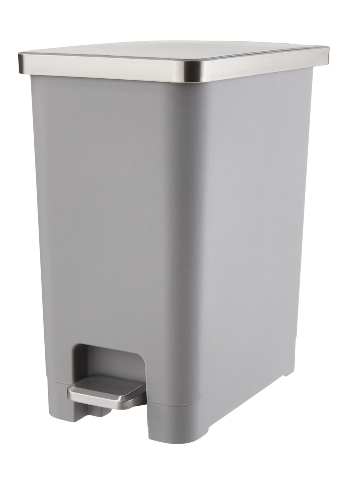 Type A Slim Grey Resin Garbage Can, 15-L