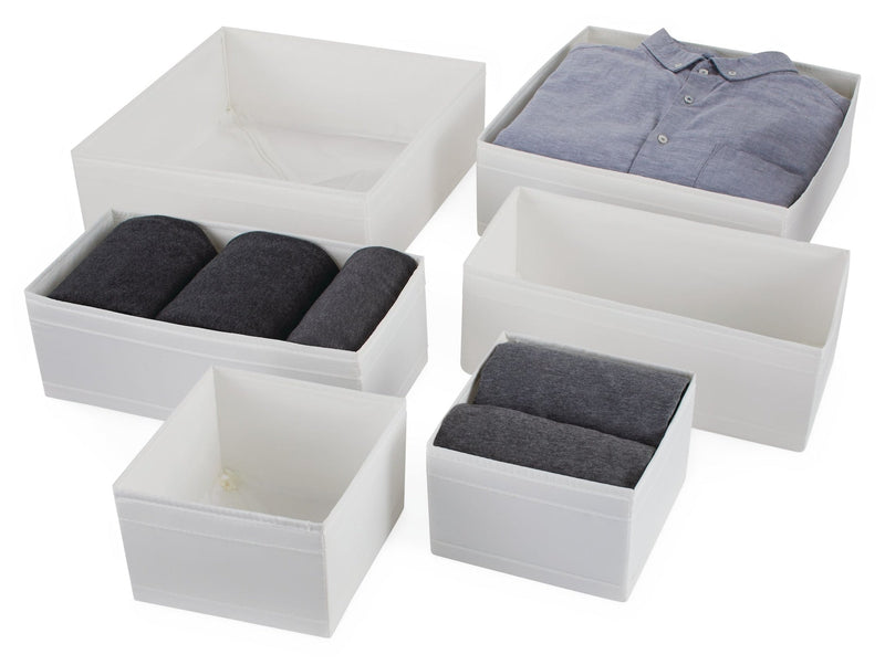 type A Soft Fabric All-Purpose Storage Box Set, 6-pk O4