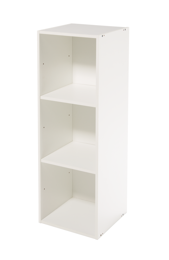 type A Stack Modular 3-Shelf Organizer, White O8