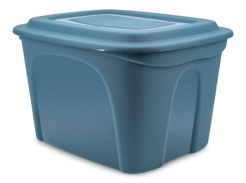 type A Stackable Storage Box with Lid, 72-L, Blue C8