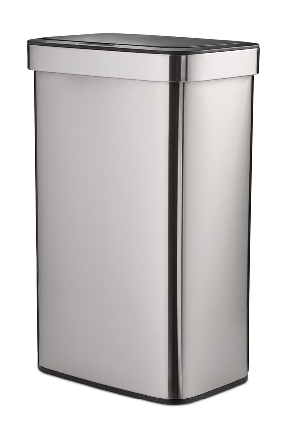 Type A Stainless Steel Rectangular Auto Indoor Refuse Bin with Resin Motion Sensor Lid, 50-L E8