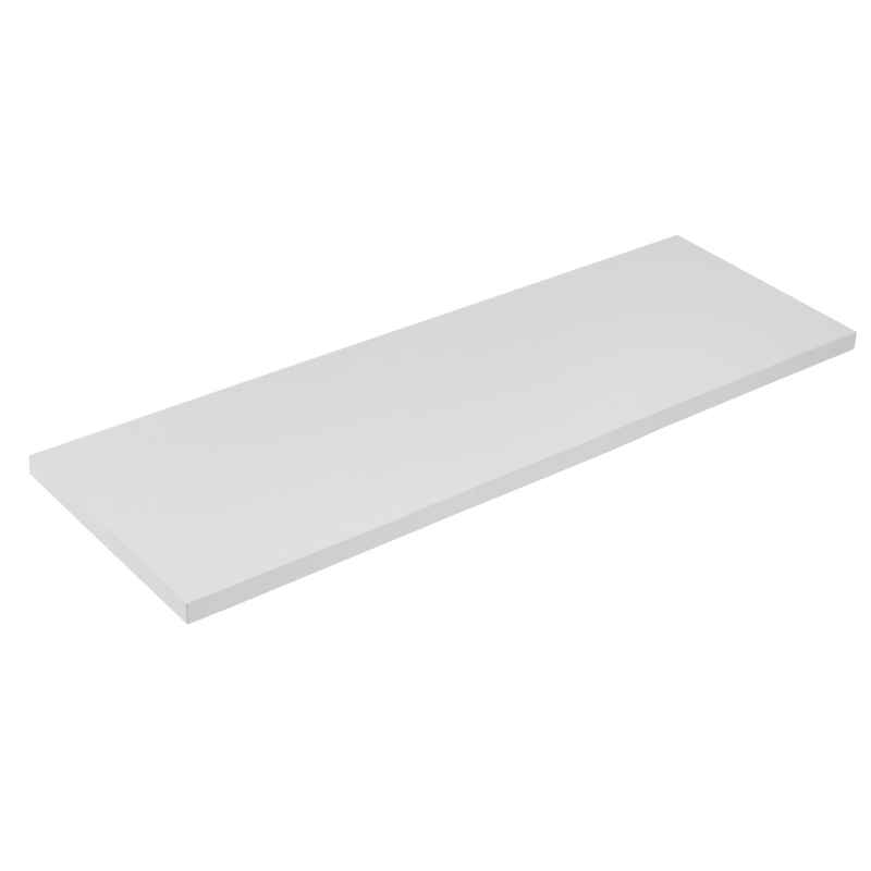 type A Wooden Floating Wall Shelf Board, White, 12 x 24-in Z5