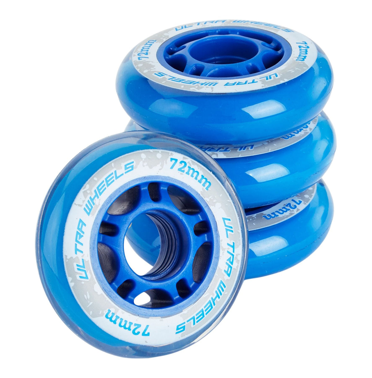 Ultra Wheels Replacement Inline Skate Wheels, Blue, 4-pk, Assorted Sizes