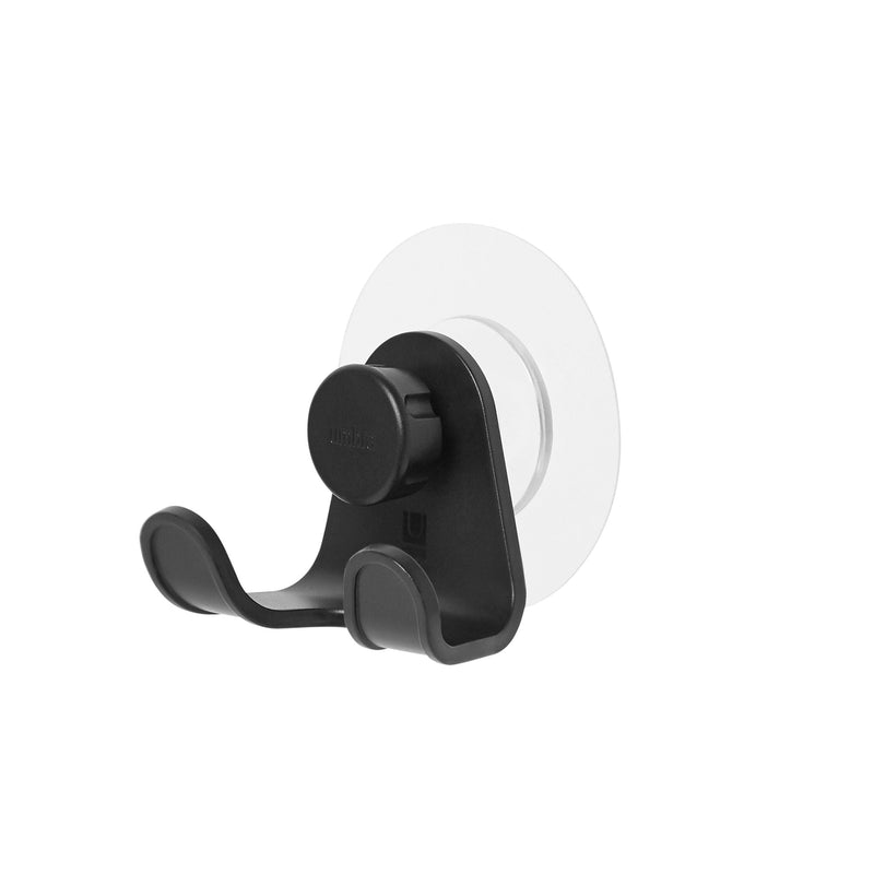Umbra Flex Adhesive Rust-Resistant Double Shower Hook, Black A7