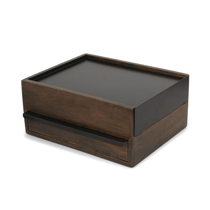 Umbra Stowit Jewelry Box, Black/Walnut Z3