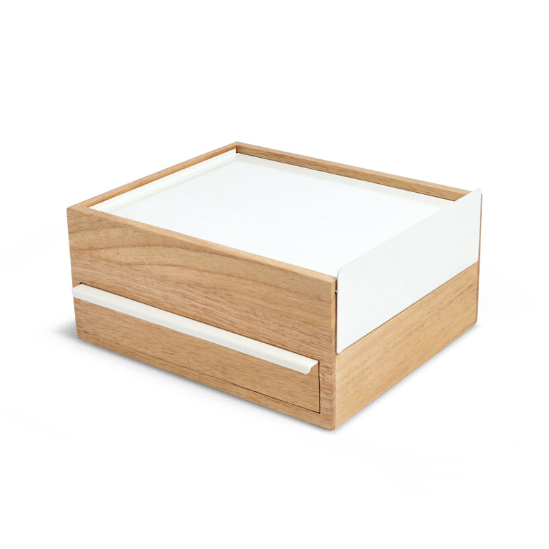Umbra Stowit Jewelry Box, White/Natural X9