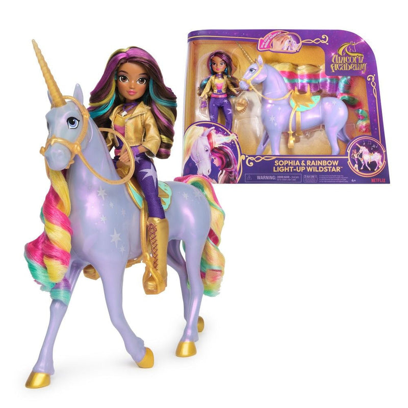 Unicorn Academy, Sophia & Interactive Rainbow Light-up Wildstar Unicorn Toy, Ages 4+ L7