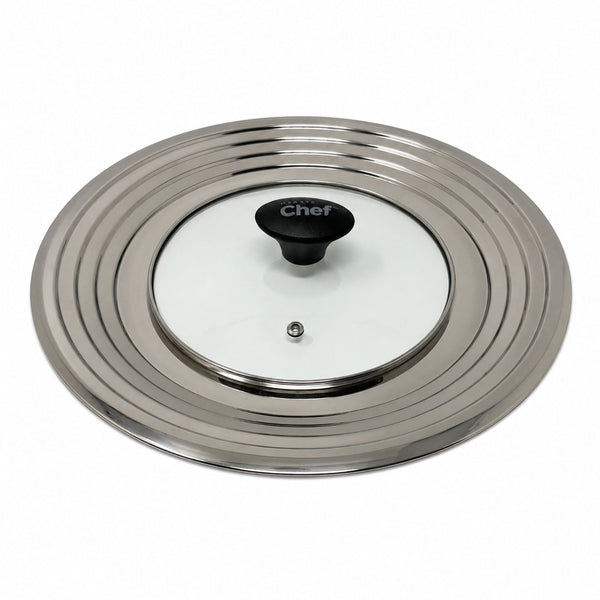 Universal Stainless Steel Glass Lid for Pots & Pans, Fits (24 cm) to (32 cm) B5