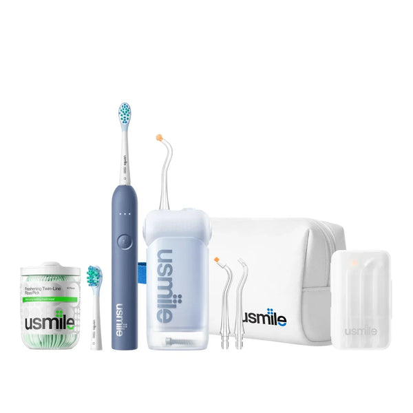 usmile C10 Water Flosser x P10 S Electric Toothbrush Travel Pack N1